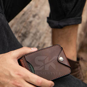 Portefeuille fin pour homme en cuir véritable de qualité supérieure, avec pince à billets, à prix raisonnable - Product Image 2