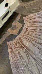 El último diseñador Satén Seda Secuencia Zari Trabajo Lehenga Choli Por Fab Zone - Product Image 2