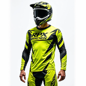 Maillot de motocross à manches longues pour hommes, tenue de course confortable, coupe-vent imprimé - Product Image 6