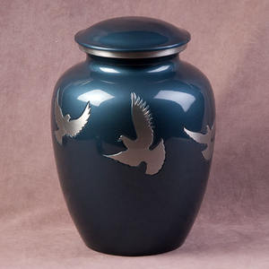 Urnas de cremación de aluminio con diseño de mariposa para cenizas humanas, urnas conmemorativas de entierro de Color verde, urnas de cremación para adultos - Product Image 3