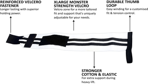 สายรัดข้อมือนีโอพรีนสำหรับฝึกยกน้ำหนักปรับแต่งโลโก้ได้ - Product Image 5