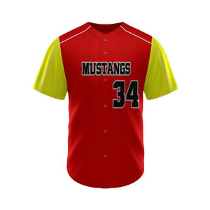 Maillot de baseball personnalisé pour hommes, tissu en maille douce avec conception d'uniforme d'équipe technique évacuant la sueur, impression personnalisée du nom et du numéro - Product Image 1