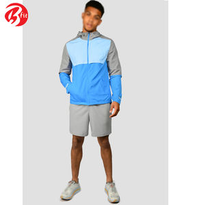 Vente chaude léger imperméable coupe-vent veste respirant toile tissu avec poches col montant High Street Style - Product Image 3