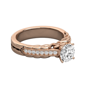 Bague solitaire en or 14 carats pour femmes avec diamant cultivé en laboratoire - Product Image 3