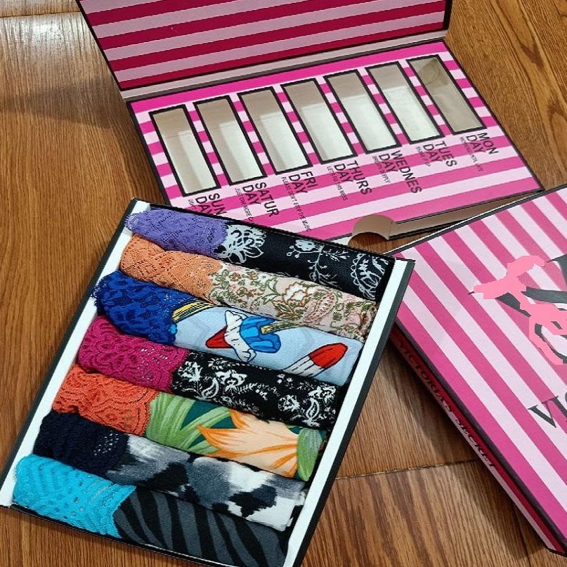 Apparel Stock Overrun Panties Mixed Leftover Plus Sizes Women Underwear 7 Days Pack Panty Box Stock Lot Wholesale Price Lot