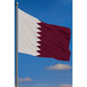 Drapeau extérieur du Qatar, impression numérique, taille 3x5 pieds, mât en aluminium, matériaux polyester et soie pour affichage - Product Image 3