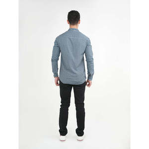 Camisa de Vestir a Cuadros Casual para Hombre WESLEY con Logotipo Personalizado, 100% Algodón, Cuello Clásico, Antiarrugas, Manga Corta, Talla XL de Invierno - Product Image 4