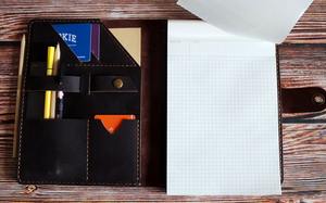 A5 Portfolio Cover Crazy Horse Bloc de notas Estuche Bloc de notas Folio Estuche Cuaderno Hecho a mano Personal Travel LP5-0049B - Product Image 3