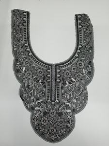 Patchs de cou en filet de dentelle gracieuse avec broderie de fil et de paillettes pour robes saris chemisier robes Kurti-pour vêtements de fantaisie - Product Image 2