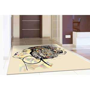 Tapis imprimé avec portrait de femme africaine : tapis de sol doux et moelleux, adapté aux animaux domestiques - Product Image 4