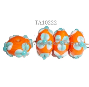 Tailles assorties sur mesure Bracelet de perles de verre cristal bleu blanc Artisanat Design pointillé ovale 12-30mm à motifs meilleure qualité - Product Image 6