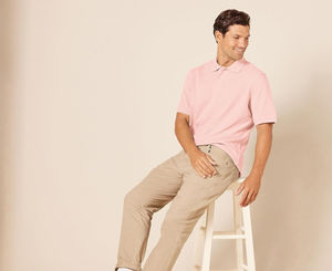 Polo de piqué de algodón de ajuste regular para hombre de alta calidad al por mayor, polos de hombre de talla grande con estampado de letras lavadas de diseño personalizado - Product Image 4