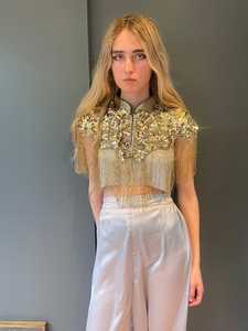 ชุดเดรสทรงตรงประดับด้วยลูกปัดเลื่อมปักไข่มุกสวยงามสำหรับงานเทศกาลในคลับ - Product Image 4