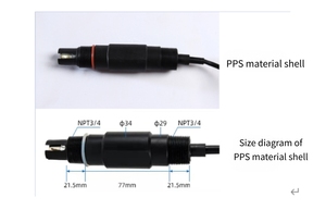 Sonde de mesure du pH XF268 avec électrode industrielle pour l'ajout d'électrolytes, pour pH-mètre, mesure précise du pH du traitement de l'eau - Product Image 3