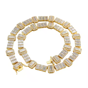 Galaxy Star 20 pouces Collier chaîne à maillons en argent 925 émeraude Moissanite Classic Premium Luxury Jewelry Unisex - Product Image 1