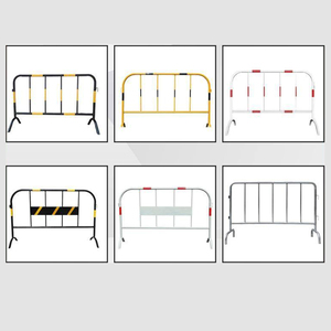 Barrière de contrôle des foules en acier galvanisé robuste 2,0*1,1m Portable pour la sécurité des événements et des chantiers de construction - Product Image 5