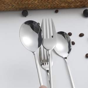 Ensemble de couverts en acier inoxydable de qualité supérieure Argenterie de qualité pour restaurant, y compris fourchette, couverts, service alimentaire, acier miroir stocké - Product Image 2