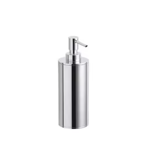 Dispensador de jabón con acabado cromado brillante de Metal a precio asequible, dispensador de jabón de Metal hecho a mano minimalista clásico para Baño - Product Image 6