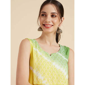 Kurta Recta sin Mangas con Diseño Tie-Dye, Blusa Modesta - Product Image 6