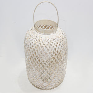 Eco-Friendly Handwoven Vintage <b>Rattan</b> <b>Lantern</b>, Decorative Rustic Style Candle Holder for Home Decoration - Product Image 4