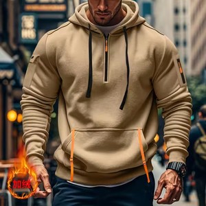 Heavy Wight Blank Hoodie Custom Logo High Quality <b>Plain</b> <b>Sweatshirts</b> Cotton Polyester Fleece Thick Pullover Hoodies Manufacturer - Product Image 2