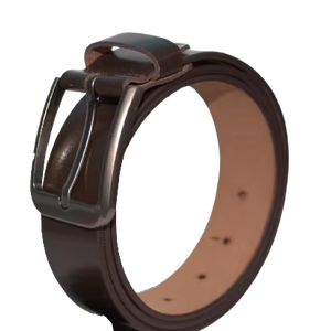 Cinturón marrón informal extra Premium con diseño de costura y aleación para hebilla Perfil simple personalizable Suministro al por mayor - Product Image 1