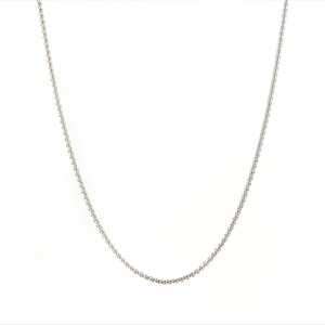 สร้อยคอเงิน 2 มม. ลายกล่อง ลายดาว ลายกากบาท ลายลูกบอล ลายฟิกาโร่ ชุบทอง ประดับเพชรและมุก สำหรับเป็นของขวัญ ทำจากทองเหลืองผสม - Product Image 2