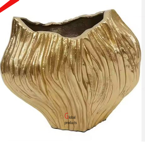 Jardinière imprimée décorative en métal fini doré à haute vente pour la décoration extérieure intérieure - Product Image 2