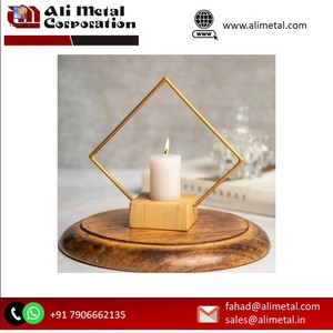Wholesale Price wooden Candle Stand Home Decoration Candlestick Holder <b>Miniature</b> Decor Art Gifts Customized Design Available - Product Image 2