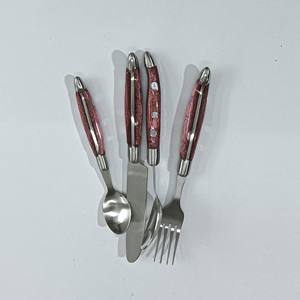 Poignée de designer en acier inoxydable noir et blanc avec résine, acier inoxydable créatif arc-en-ciel noir, cadeau argenté personnalisable - Product Image 5