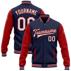 Vente en gros dans l'industrie directe, blouson d'hiver décontracté personnalisé orange blanc-noir veste bicolore Varsity Letterman - Product Image 5