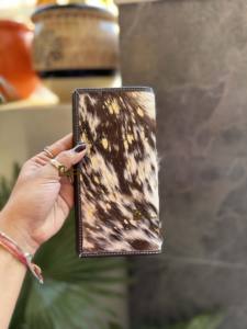 Western Style Cowhide Fur Leather Men's Long <b>Wallet</b> Hand Tooled Carving Hot Sale Fashion Stylish <b>Cash</b> Holder Gift for Him - Product Image 3