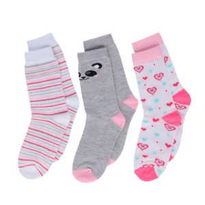 Chaussettes Fantaisie pour Filles, Lot de 3, Respirantes, en Spandex et Nylon, Style Décontracté et Sportif, Longueur Ras du Cou, avec Imprimé Dessin Animé et Logo Tissé sur le Corps, Usage Quotidien - Product Image 6