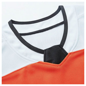 Maillots de hockey sur glace professionnels personnalisés coupe sublimée pour le gardien de but pratique col lacé noir - Product Image 2