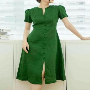 Robe d'été Maxi en lin et coton pour femmes, tenue décontractée, Sexy, dos nu, sans manches, à volants, ligne, longue, style Boho, plage, Offre Spéciale, 2023 - Product Image 3