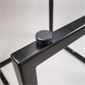 <b>Modern</b> Classy <b>Black</b> Steel Iron Wood <b>Coffee</b> <b>Table</b> for Kitchen Office Home Restaurant Living Room Garden Decoration Made in India - Product Image 5