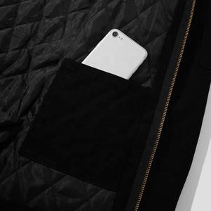 Veste de travail zippée en toile délavée vintage pour homme, en coton, avec écusson surdimensionné et logo brodé, veste d'hiver de style rue - Product Image 4