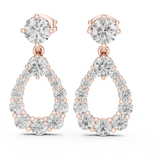 Elegantes pendientes redondos de diamante chapado en oro Real Lab Grown IGI Certificado de moda brillante para uso diario regalos de aniversario - Product Image 3