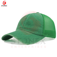 Topi Trucker Polos 6 Panel Bahan Super Lembut, Custom, Unisex, untuk Olahraga & Aktivitas Luar Ruangan Musim Panas