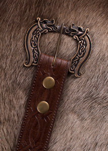 Cinturón de Cuero Repujado de Guerrero Nórdico, Cuero Genuino Vintage para LARP y Cosplay - Product Image 2