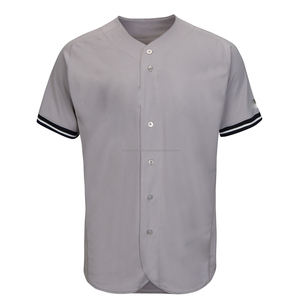Camiseta de béisbol en blanco de manga corta, camiseta transpirable, uniforme deportivo para hombres/mujeres (Blanco/Negro/rojo/azul, 100%) - Product Image 4