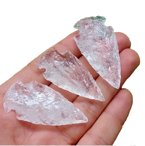 Puntas de flecha de cristal transparente, piedra natural, Ágata curativa, reiki, venta al por mayor - Product Image 3