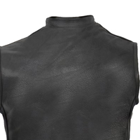 Gilet en cuir noir Atlas Moto de qualité supérieure pour homme, personnalisé, réversible, coupe-vent, mode moto, poches zippées, tressé