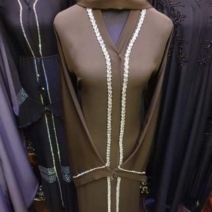 2022 Dubai Luxury Abaya Kaftan Hermoso diseño marroquí azul Trabajo hecho a mano Poliéster tradicional Ropa musulmana Accesorio para - Product Image 1