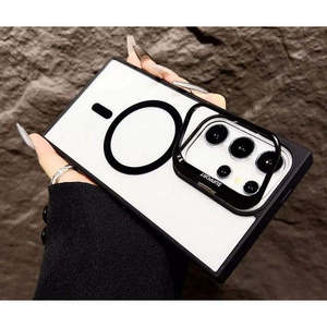 Custodia Samsung Galaxy S26 Plus in Metallo con Anello Magnetico per Fotocamera, Nera - Product Image 1