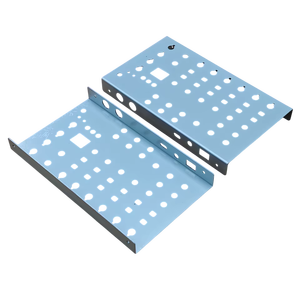 Composant en tôle estampée avec découpes personnalisées revêtement en poudre de cintrage pour armoire de commande et systèmes d'assemblage de panneaux - Product Image 1