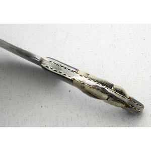 Cuchillo de Cocina JEXMOO, Hecho a Mano, de Acero de Damasco, Multifuncional, con Patrón de Gota de Lluvia, con Funda de Cuero - Product Image 6