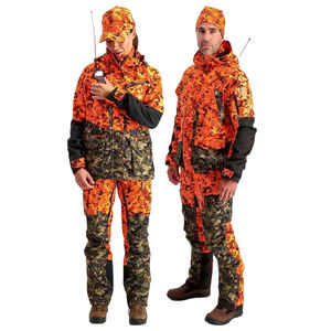Combinaison de chasse pour homme en softshell imperméable et respirant, couleur orange, personnalisable OEM, hiver 2025 - Product Image 5