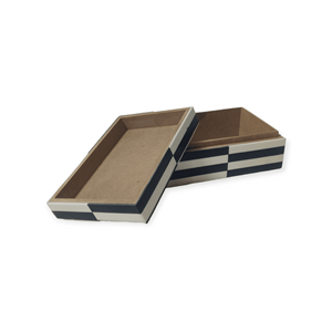 Black White Inlay MDF Square <b>Box</b> Lid <b>Music</b>-Style Photo Frame Design Home Decoration Holiday Gift Storage Factory Price - Product Image 2