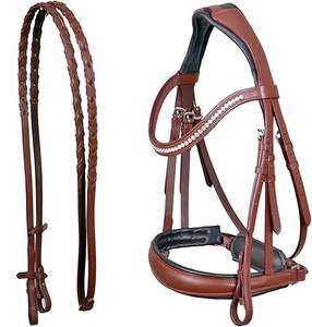 สายบังเหียนหนังหุ้มบุนุ่มอเนกประสงค์ สีน้ำตาลอ่อน - Product Image 1